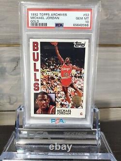 1992 Topps Archives GOLD #52 Michael Jordan PSA 10 Gem Mint (NEW SLAB!) Bulls