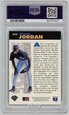 1994 Collector's Choice #635 Gold Signature Michael Jordan Up Close PSA 8 NM-MT