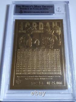1995 Upper Deck Michael Jordan 23KT GOLD CARD Bleachers BGS 9 (POP 11)