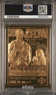 1995 Upper Deck Michael Jordan 23K Gold Diamond Stars All-Star PSA 9 Mint Pop 7