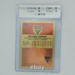 1996 96 Fleer POLYCHROME BRUSHED GOLD Michael Jordan #NNO, Raw Review GSC 10