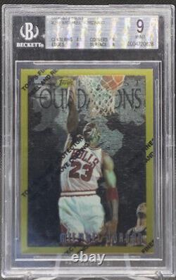 1996-97 Topps Finest Michael Jordan Gold with Coating #291 Rare Bulls BGS 9 Mint