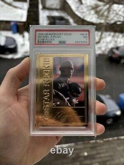 1996 UD Auth. 22KT GOLD Michael Jordan Star Rookie Baseball STAR ROOKIE CARD PSA