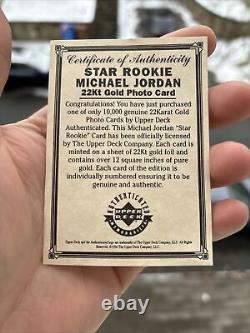 1996 UD Auth. 22KT GOLD Michael Jordan Star Rookie Baseball STAR ROOKIE CARD PSA