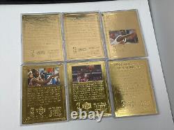 1996 Upper Deck Michael Jordan 22 k kt Gold 18 Card Commemorative Cards 10000