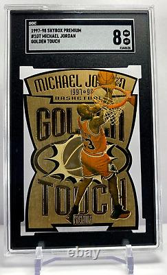 1997-98 Skybox Premium Golden Touch Die-Cut Michael Jordan Chicago Bulls SGC 8