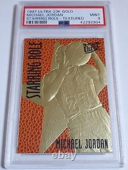 1997 Fleer 23KT Gold Michael Jordan TEXTURED Starring Role PSA 9 (POP 14)