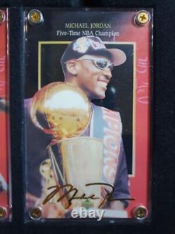1997 Upper Deck Michael Jordan /1997 24K Gold Collectible 3 Card Set Encased