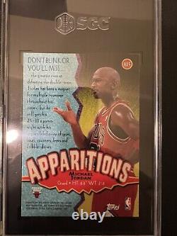 1998-99 Topps APPARITIONS Michael Jordan #A15 RARE refractor SGC 8 NM MINT