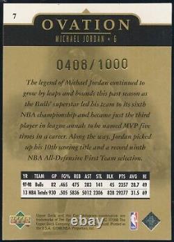 1998-99 Upper Deck Ovation Michael Jordan Gold Foil /1000 Parallel Card #7 Rare