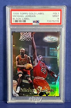 1998 Topps Gold Label Michael Jordan Black Label Basketball Card #GL1 PSA 9