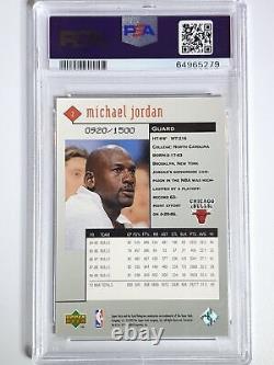 1998 UD Michael Jordan Black Diamond #2 TRIPLE GOLD /1500 PSA 9 (LOW POP)