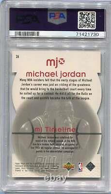 1998 Upper Deck MJx Timepieces Gold 26 Michael Jordan 11/23 PSA 7 NM
