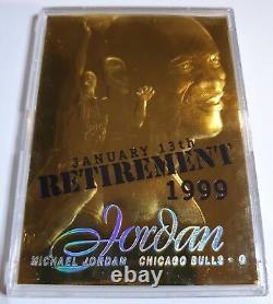 1999 Fleer 23KT Gold Michael Jordan Retirement 4 Card Set + Bonus Rare