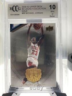 2009-10 Upper Deck Mj Legacy Collection Gold #86 Michael Jordan Bccg Mint 10