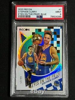 2020 Panini Recon Eyes On The Prize Blue Stephen Curry #1 PSA 9 MINT SP /99 RARE