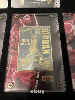 44/2300Michael Jordan Upper Deck 24K Gold Collectible-3 Card Set-Limited Edition