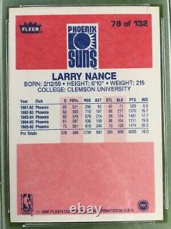 Larry Nance 1986 FLEER PSA 9 CARD JERSEY #22 SUNS 1986 Fleer LARRY NANCE psa 9