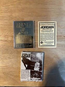 MICHAEL JORDAN 1995 Upper Deck 23K GOLD CARD Bleachers SP WITH BOX (d3)