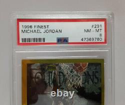 Michael Jordan 1996 Topps Finest Gold Basketball Card # 291 Graded PSA 8 NM-MT