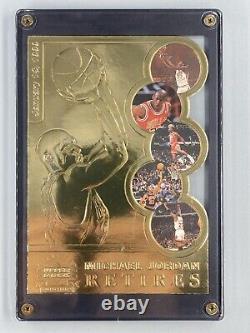 Michael Jordan Retires UPA 22KT GOLD JUMBO CARD 0970 5000 LIMITED EDITION Card
