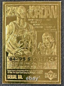 Michael Jordan SER /25000 1994-00 Bleachers 23 Karat Gold #13 Chicago Bulls UD