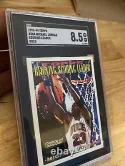 Michael Jordan SGC 8.5 Vintage Collector Card 1993 Topps GOLD Chicago Bulls NBA