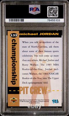 PSA 8 1995 UD Racing Michael Jordan GOLD Signature #133 (LOW POP!)