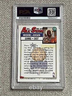 Rare 1992 Topps Gold All-star Michael Jordan Card #115 Graded Psa 10 Gem Mint