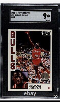 SGC 9 Michael Jordan 1992-93 Topps Archives Gold #52